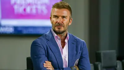 David Beckham looking on
