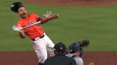 Jose Altuve with a stunned reaction