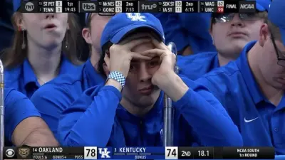 A sad Kentucky fan