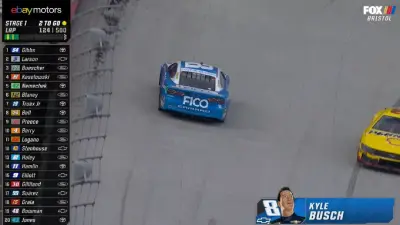 Kyle Busch going backwards