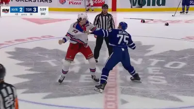 Matt Rempe and Ryan Reaves ready to fight