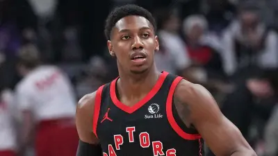 RJ Barrett in a Raptors uniform