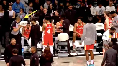 Tony Brothers calling a technical foul against Hawks star Dejounte Murray