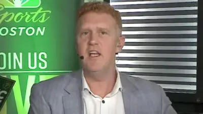 Brian Scalabrine on a TV set