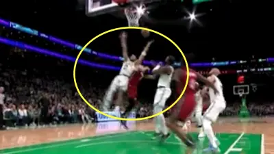 Caleb Martin undercuts Jayson Tatum on a rebound
