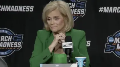 Kim Mulkey at a press conference