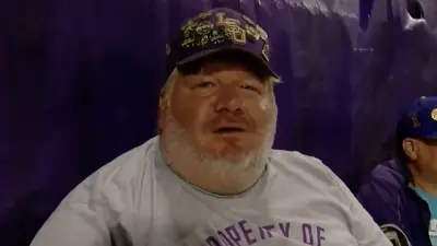 An LSU baseball fan during an interview