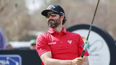 Adam Hadwin after a swing