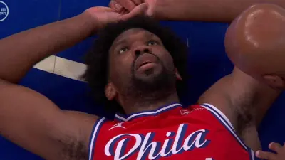 Joel Embiid laying down