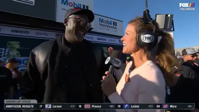 Michael Jordan after his NASCAR win