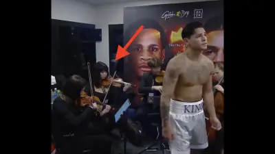 Ryan Garcia in the locker room before his fight with Devin Haney