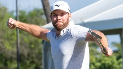 Grayson Murray celebrates after making a putt