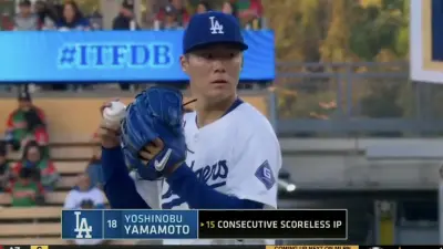Yoshinobu Yamamoto gets ready to deliver a pitch
