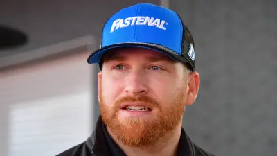 Chris Buescher wearing a hat
