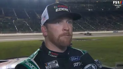 Chris Buescher with a mic in his face