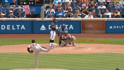 Francisco Lindor takes strike three