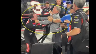Kyle Busch holding Ricky Stenhouse Sr