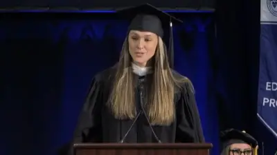 Kylie Kelce in cap and gown