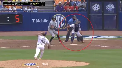The LSU catcher moving forward