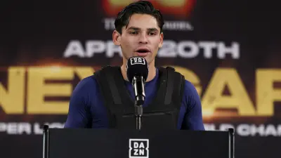 Ryan Garcia at the podium