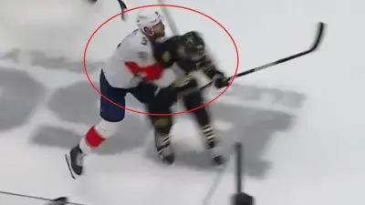 Sam Bennett punches Brad Marchand