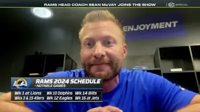 Rams head coach Sean McVay in his office