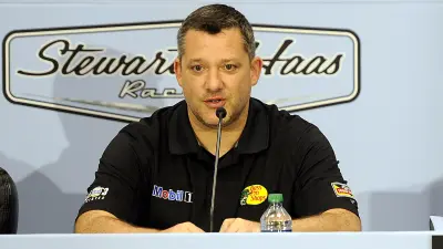 Tony Stewart at a Stewart-Haas Racing press conference