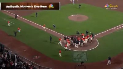 The Giants score