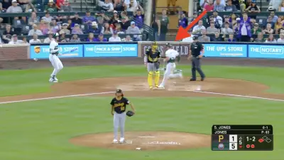 Rockies' Ryan McMahon steals home against the Pirates