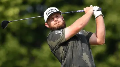 Tyrell Hatton finishes his swing
