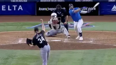 Jake Burger blasts a home run