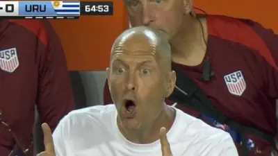 Gregg Berhalter looking intense