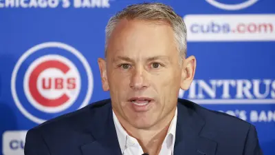 Jed Hoyer talks to the media