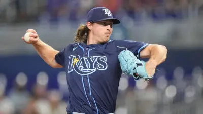 Ryan Pepiot throwing a pitch