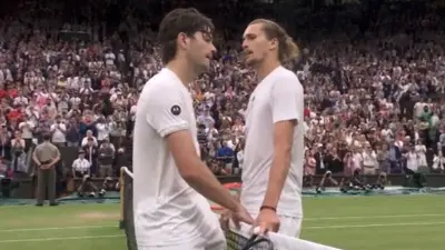 Zverev and Fritz at the net