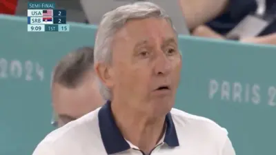 Svetislav Pesic on the sideline