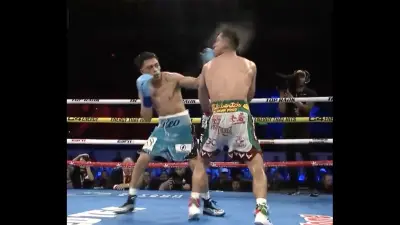 Angelo Leo delivers a knockout punch against Venado Lopez