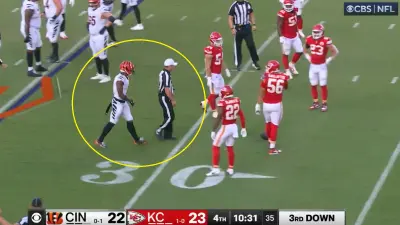 JaMarr Chase on the field
