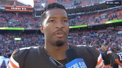 Jameis Winston during a postgame interview