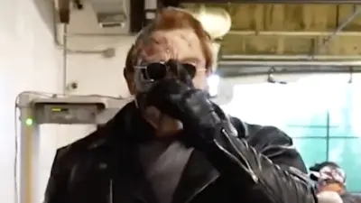 Myles Garrett dresses as The Terminator