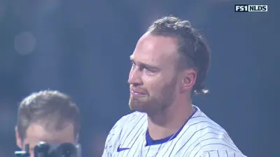 Brandon Nimmo getting emotional