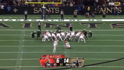 Dustin Hopkins lines up for a short field goal