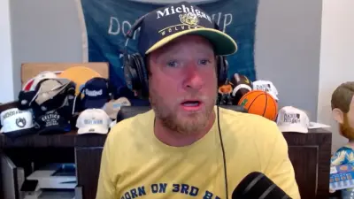 Dave Portnoy wearing a Michigan hat