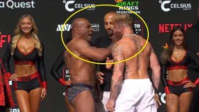 Mike Tyson slapping Jake Paul
