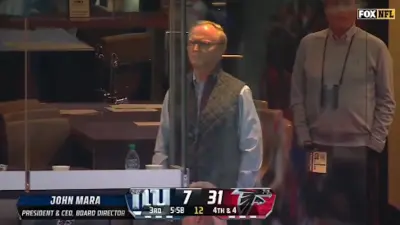 Giants owner John Mara looking annoyed