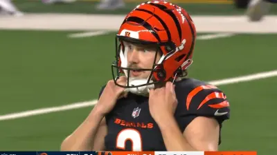 Cade York with his helmet on