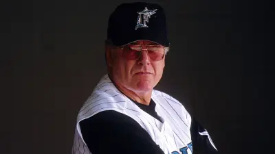 Jeff Torborg in a Marlins hat