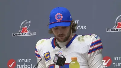 Bills QB Josh Allen looking sad