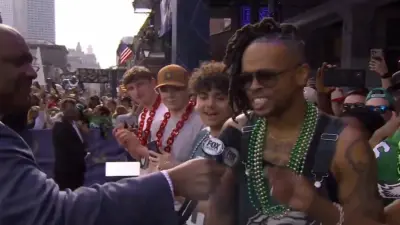 An Eagles fan interviewed before the Super Bowl