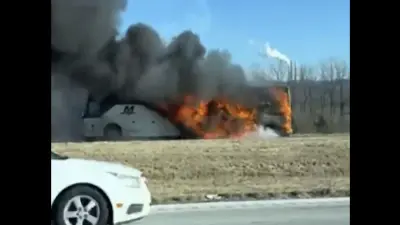 IU Indy team bus catches fire